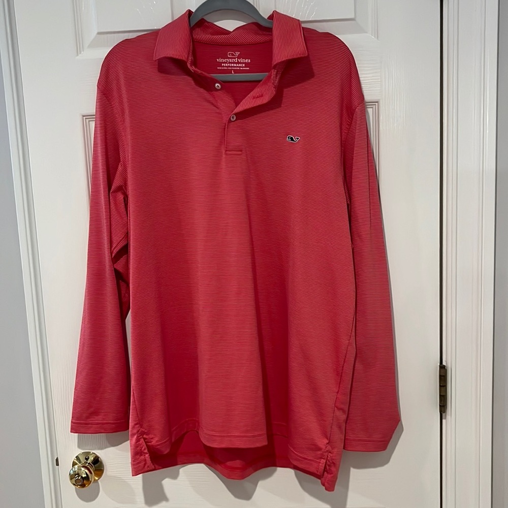 Vineyard Vines long sleeve performance polo size large